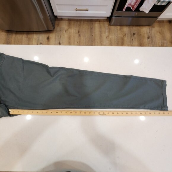 Marco Pescarolo Pants Mens 56 36×34 Green Nerano 1 Cotton Silk Chino 5 Pocket - Picture 14 of 16